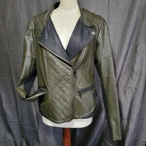 Guess Vegan Leather Jacket Large